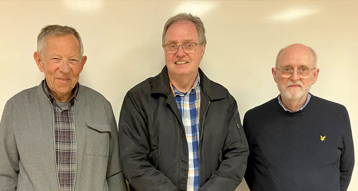 M Sverige avdelning Kronobergs med kontaktperson Lennart Johansson (till vänster) Sune Simonsson (mitten) och Kurt Kaiser.