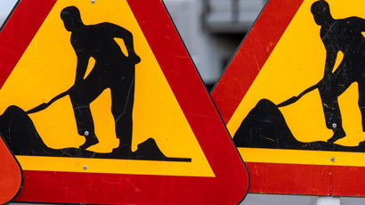 Banner vägarbeten