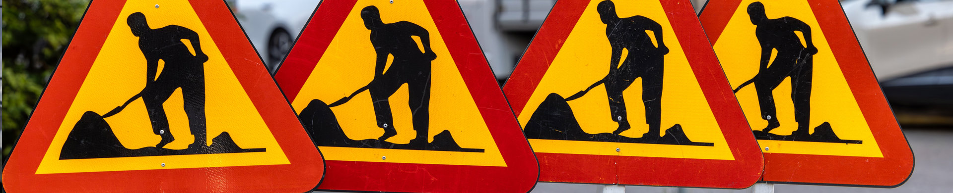 Banner vägarbeten