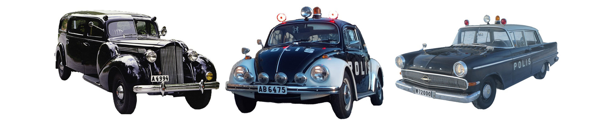 Arvika Fordonsmuseum Polisbilar Banner