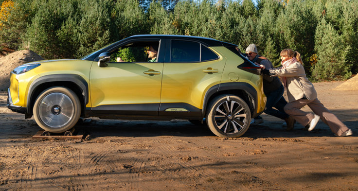 M Sverige Testar Toyota Yaris Cross AWD I Fyrhjulsdrivning