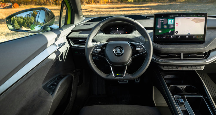 M Sverige Testar Skoda Enya Coupe RS IV Instrumentpanel