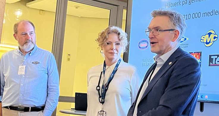 Jan Tägt, MHRF, Marléne Lund Kopparklint (M) och Isak From (S) hälsade välkomna till frukostseminariet