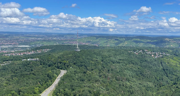 Svindlande utsikt från tv-tornet.