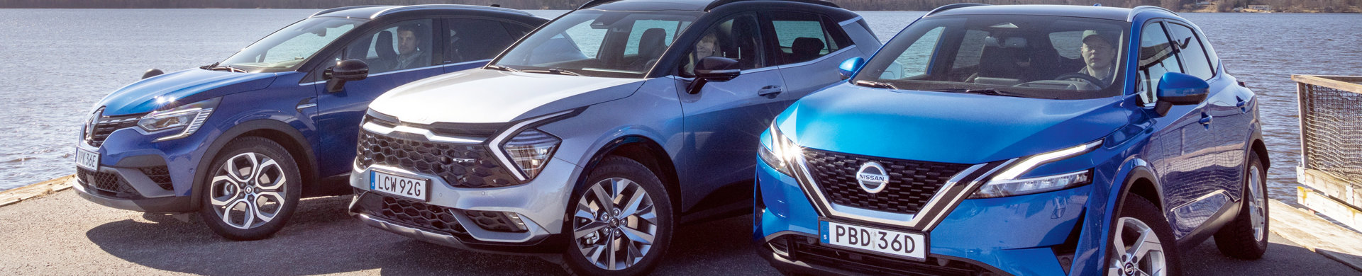 M Sverige Test Av Kia Sportage Hybrid Aut AWD Action Nissan Qashqai MHEV 158 Xtronic 4WD Renault Captur E Tech Plug In Hybrid 2022 Banner