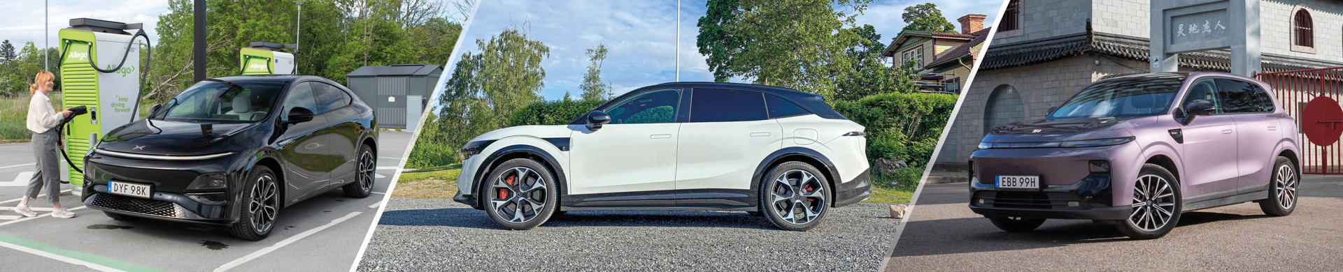 M Sverige testar de kinesiska elbilarna Xpeng G6, Zeekr 7X och Leapmotor B10.